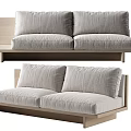 modern double sofa sofa 3d model