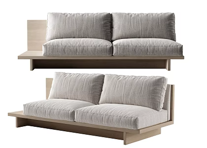 modern double sofa 3d model