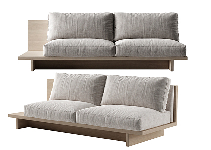 modern double sofa 3d model