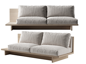 modern double sofa 3d model