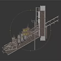 Modern Architectural Model Featuring Complex Structure And Multi Level Platforms