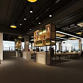 Modern Public Office Space With Open Layout Desks Bookshelves And Pendant Lights