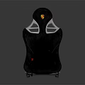 Silver Gray Office Chair With Racing Seat Design Ferrari Logo Dark Seat And Red Button