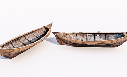 Modern Wooden Boat Old Wooden Boat 3d model