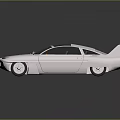 Silver Sports Car With Rear Spoiler Dark Windows And Streamlined Design