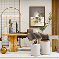 Modern display table side table decoration 3d model