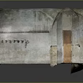 Ancient Stone Building Relic With Arched Roof And Carved Surface Details