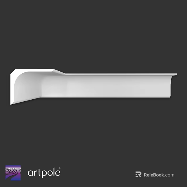 White Architectural Component With Sleek Modern Design And Curved Edge For Home Decor 3d model 