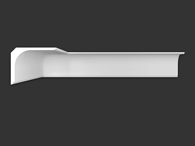 White Architectural Component With Sleek Modern Design And Curved Edge For Home Decor 3d model
