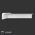 White Architectural Component With Sleek Modern Design And Curved Edge For Home Decor