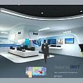 Electrical Drive Exhibition Hall Design for INVT Modern Space with Display Areas and Visitor Walkway