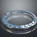 Elegant Silver Diamond Encrusted Bangle Shiny Polished Fashion Accessory For Women