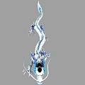 Majestic Blue and Gray Flying Dragon with Scales Long Whiskers and Sharp Claws in Flight