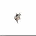 Minimalist Glass Vase With Dried White And Gold Flowers And Decorative Foliage
