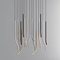 Elegant Modern Chandeliers With Geometric Metal Lines And Minimalist Hanging Design