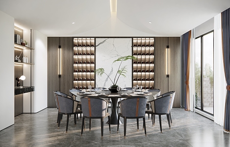 New Chinese Private Room Restaurant Private Room 3d model