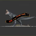 T Rex Dinosaur With Open Mouth On Cracked Base Featuring 10K Subscribers Special Banner