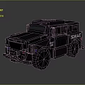 SWAT Military Armored Vehicle Featuring Black Exterior And Tactical Lights