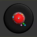 Red Gumball Machine With Transparent Globe And Colorful Lights On Black Table