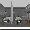 Relaxing Modern Spa Sauna Interior With Massage Beds Tropical Mural And Robes