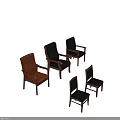 Brown And Black Leather Office Chairs With Wooden Legs Arms And Various Designs