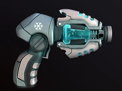 modern sci-fi pistol modern weapon pistol gun silencer military army war sci-fi magazine game toy gun future 3d model