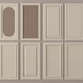 Cream White Cabinet Door Panels Featuring Various Textures And Designs
