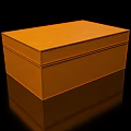 Orange Storage Box With Textured Surface A Stylish Practical Daily Life Household Essential