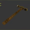 Rustic Hardware Tool Hammer with Wooden Handle and Metal Head for Workshop Tasks
