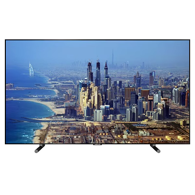 Television Displaying Stunning Coastal City Skyline With High Rise Buildings And Beach 3d model