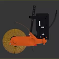 Red Industrial Cleaning Roller Brush Equipment With Stiff Bristles And Metal Frame