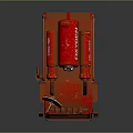 Red OXSEN Commercial Equipment With Tracks Antenna Pipes And Display Screen
