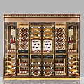 Elegant Modern Wine Cabinet With Glass Door Metal Frame And Multi Layer Bottle Storage