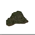 Natural Green Moss Covered Stone Rock Formation For Garden Landscape Decoration