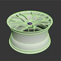 Silver Alloy Wheel Rim With Modern Spoke Design And Shiny Finish Automotive Accessory