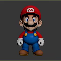 3D Super Mario Figurine Character With Red Hat Blue Overalls White Gloves And Brown Shoes