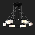 Modern Chandelier Designs With Multiple Lights Metal Frames And Fabric Shades