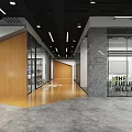 Modern Office Interior Design Featuring Wooden Walls Glass Partitions And Future Inspired Theme