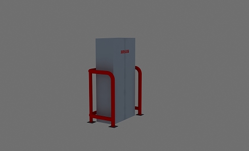 Modern fire box fire hydrant 3d model