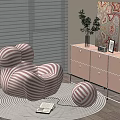 Single sofa 3d model