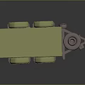 Green Utility Trailer With Two Wheels Cargo Box Design And Hitch Mechanism
