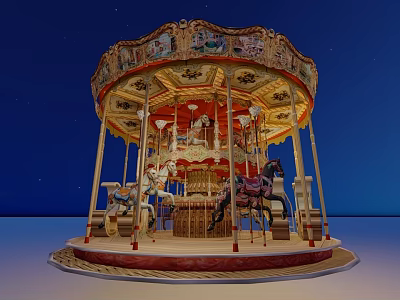 Modern carousel 3d model Modern carousel 3d model