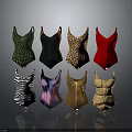 Various Patterned One Piece Swimsuits In Multiple Colors And Designs