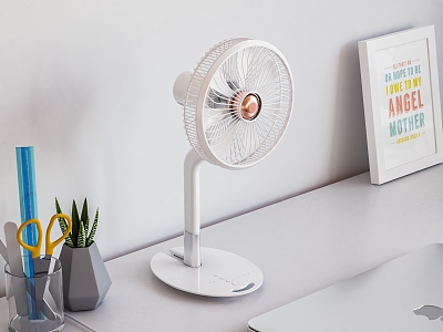 Light luxury desktop electric fan 3d model