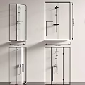 Contemporary Shower Enclosure Design With Detailed Technical Dimensions 850mm And 900mm
