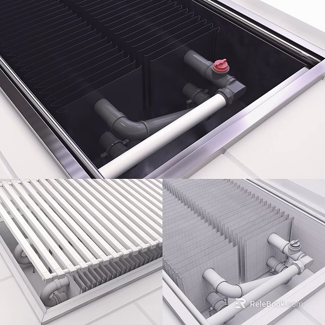 Daily Use Appliances Internal Structure With Pipes 3d model 