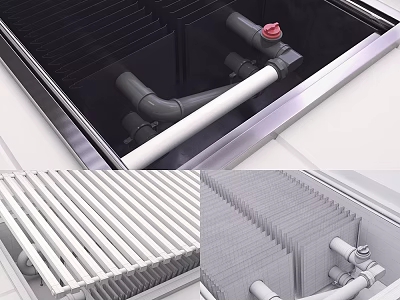 Daily Use Appliances Internal Structure With Pipes 3d model