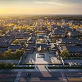 Aerial Planning of Traditional Architecture Community with Neat Layout and Greenery