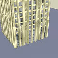 Tall Modern Skyscraper Architectural Design With Decorative Facade And Windows Exterior 3d model