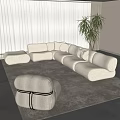Modern Multiplayer Sofa Minotti Multiplayer Sofa Single Sofa Multiplayer Sofa 3d model